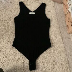 Mahina Black Thong Bodysuit